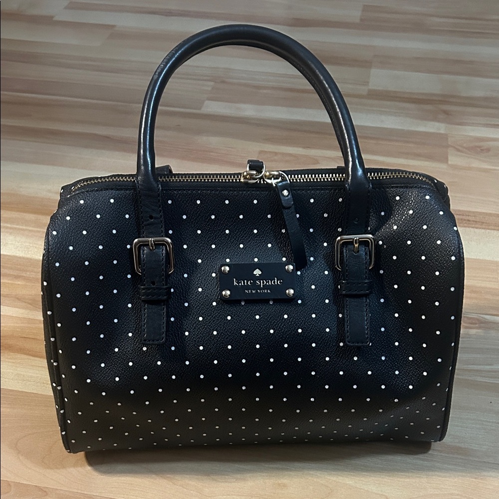Kate Spade Black and White Polka Dot Satchel